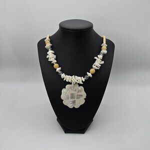Handcrafted Custom Shells and Bead Necklace